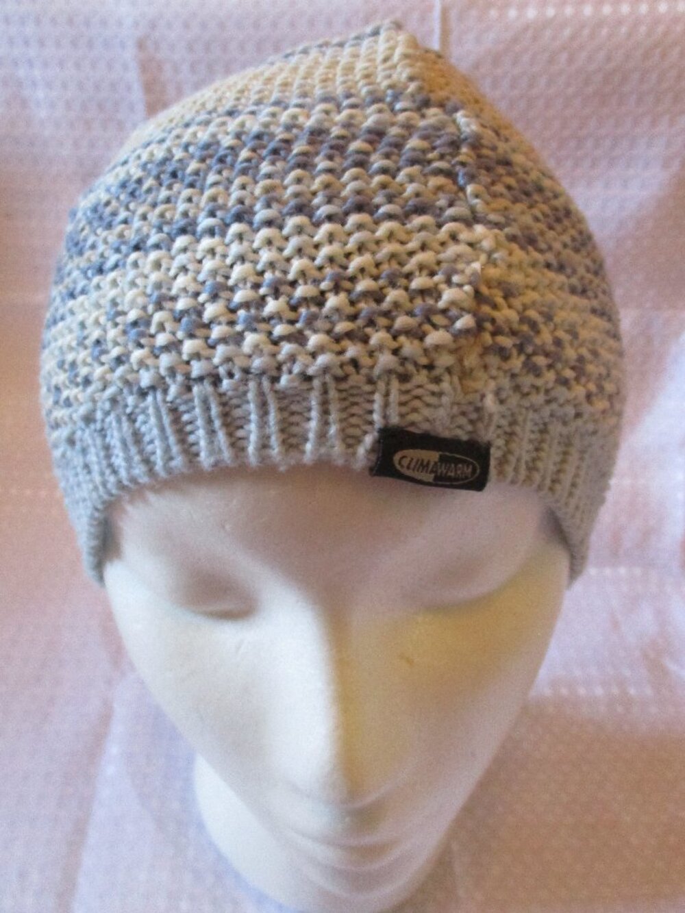 Climawarm Adidas Multi-Color Women's Knit Striped Beanie Hat with Fleece Lining